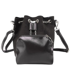 Mini Crossbody Handbags Bucket Bag Small Tassel PU Leather Women