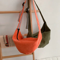 Reflective Messenger Bag Corduroy Dumpling Bags