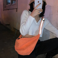 Reflective Messenger Bag Corduroy Dumpling Bags