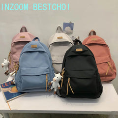 Nylon Student Schoolbag Waterproof Backpack Outdoor Travel