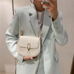 PU Leather Shoulder Bags For Women Small Square Crossbody Bag