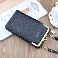 Phone Pocket Bag Over The Shoulder PU Leather Messenger Crossbody Bags For Women