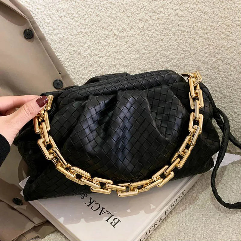 Women's Pu Leather Chain Shoulder Bag Crossbody Bags for Women