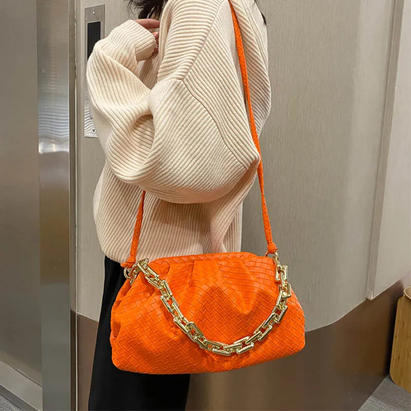 Women's Pu Leather Chain Shoulder Bag Crossbody Bags for Women