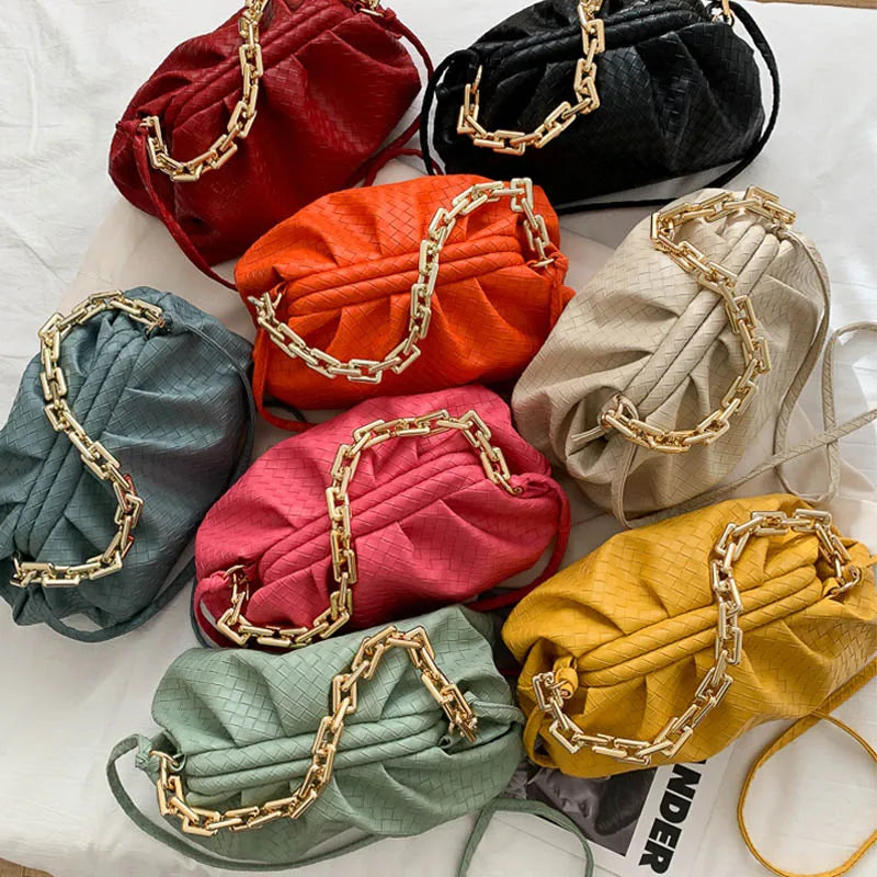 Women's Pu Leather Chain Shoulder Bag Crossbody Bags for Women