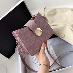 Retro Crocodile Pattern Shoulder Bags For Women PU Leather
