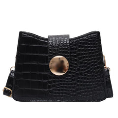 Retro Crocodile Pattern Shoulder Bags For Women PU Leather