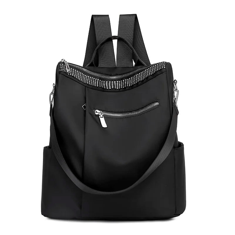 Rivet Backpack Women Leisure Back Pack Ladies Knapsack Casual Travel Bags