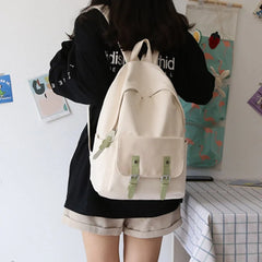 Teenagers Canvas Backpack Middle School Student Book Bags Girls Travel