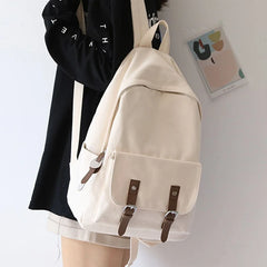 Teenagers Canvas Backpack Middle School Student Book Bags Girls Travel