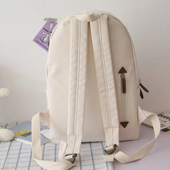 Teenagers Canvas Backpack Middle School Student Book Bags Girls Travel