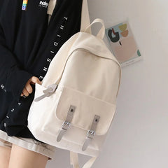Teenagers Canvas Backpack Middle School Student Book Bags Girls Travel