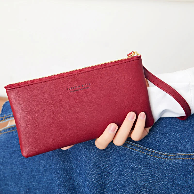 Slim Zipper Wallets for Women Money Bag Clutch Purse