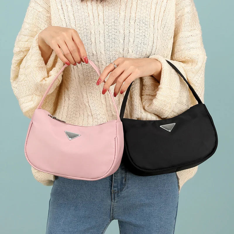 Waterproof Nylon Women's Shoulder Bag Casual Female Travel Satchel Handbag