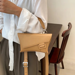 Small Women Leather Shoulder Bag Crossbody Bags Solid Flap Girls Tote Green