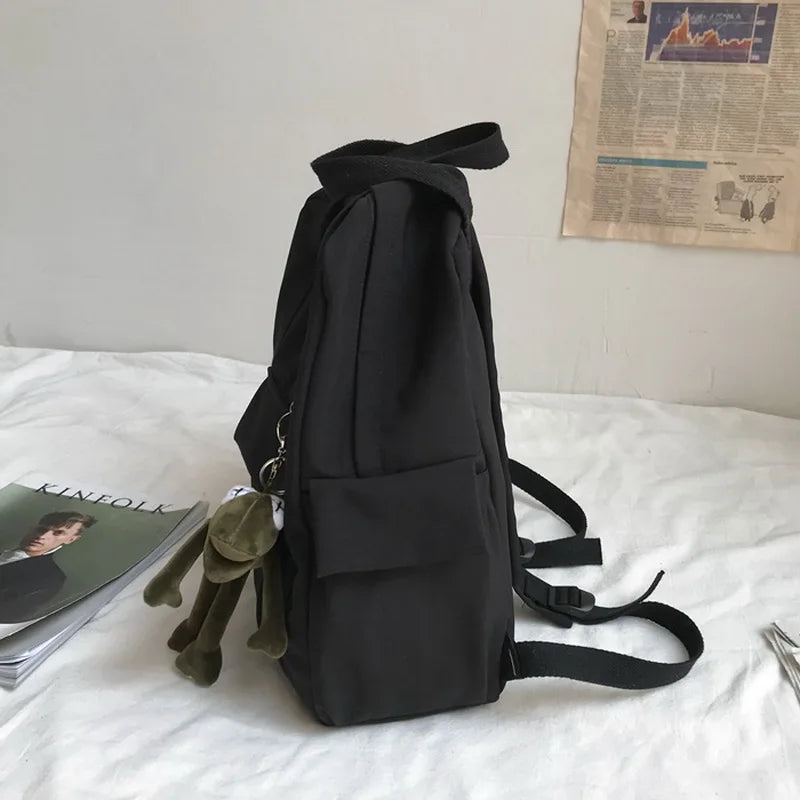 Waterproof Nylon Backpack for Teenage Girl School Bag