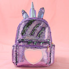 Sequin Unicorn Schoolbag, Large Capacity Backpack