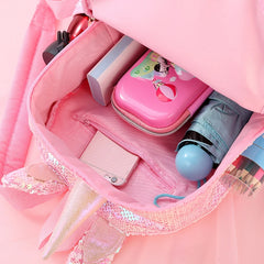 Sequin Unicorn Schoolbag, Large Capacity Backpack
