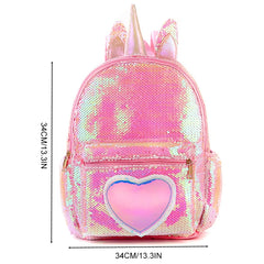 Sequin Unicorn Schoolbag, Large Capacity Backpack