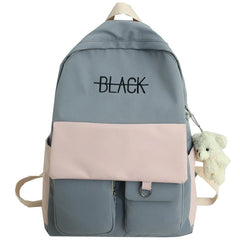 Women Backpack Harajuku Cotton Fabric School Bag Girl Book Lady Bag