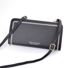 PU Leather Ladies Wallet Double Zipper Clutch Wallet Women Wallet