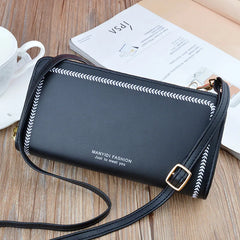PU Leather Ladies Wallet Double Zipper Clutch Wallet Women Wallet