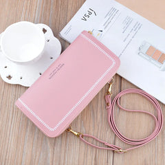 PU Leather Ladies Wallet Double Zipper Clutch Wallet Women Wallet