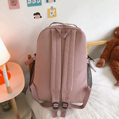 Summer Nylon Women Rucksack Double Shoulder Backpack for Teenager Girls