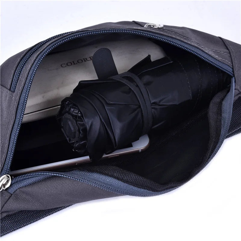 Waterproof Belt Bag Nylon Crossbody Chest Bag Sports Pouch
