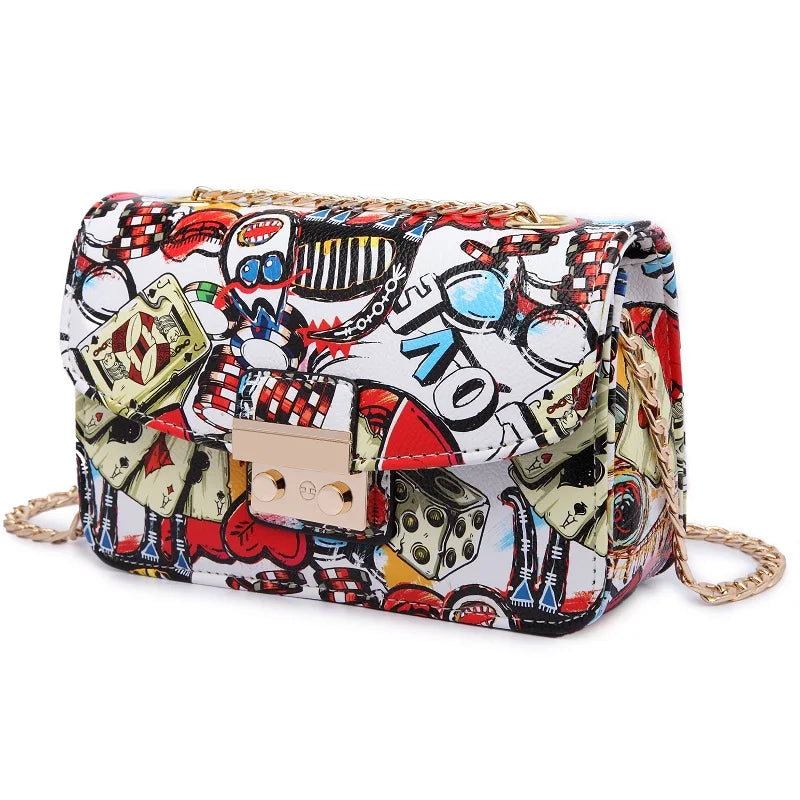 Summer Graffiti Ladies Handbags Mini Bag Women Messenger Bags for Women