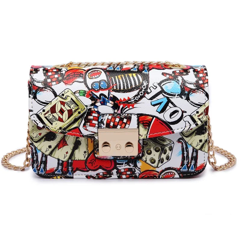 Summer Graffiti Ladies Handbags Mini Bag Women Messenger Bags for Women