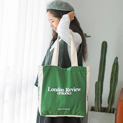 London Letters Print Canvas Bag Large Tote For Girls