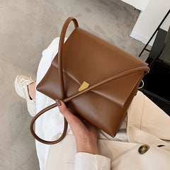 Leather Shoulder Bags Soft Flap Crossbody Handbags