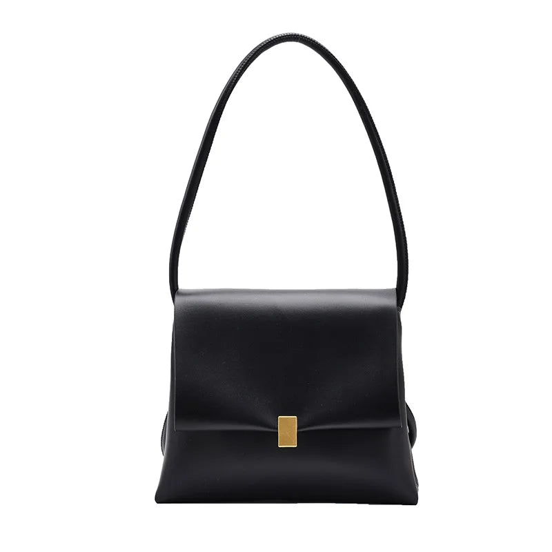 Leather Shoulder Bags Soft Flap Crossbody Handbags