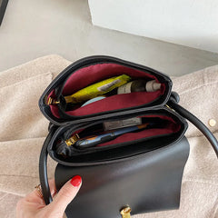 Leather Shoulder Bags Soft Flap Crossbody Handbags
