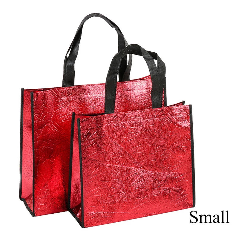Women Handbag Laser Fabric Non-woven Shoulder Bag Lady Single Casual Shopping