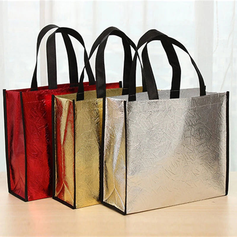 Women Handbag Laser Fabric Non-woven Shoulder Bag Lady Single Casual Shopping