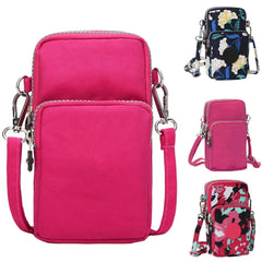 Women Hanging Neck Running Arm Phone Bag Crossbody Shoulder Pouch