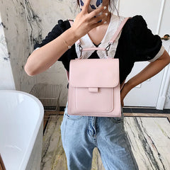 Women Mini Back Pack Travel High Bookbag School Bags for Teenage Girls PU Leathe