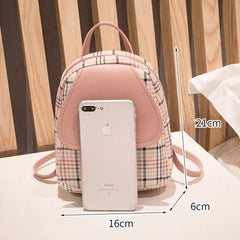 Plaid Mini Backpack Crossbody Bag for Teen Girls Shoulder Phone Purse