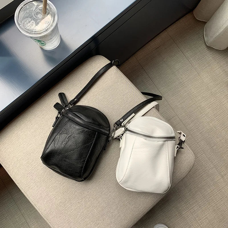 Women Shoulder Bag Casual Tote Outdoor Leather Handbag Zipper Messenger