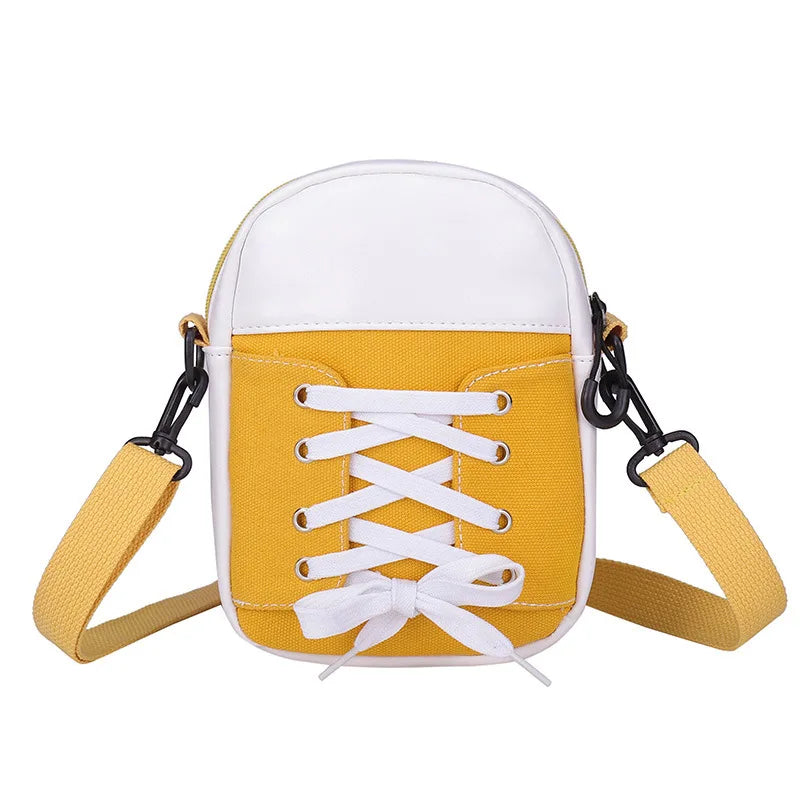 Women's Canvas Messenger Bag Funny Sneaker Shape Shoulder Bag