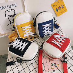 Women's Canvas Messenger Bag Funny Sneaker Shape Shoulder Bag