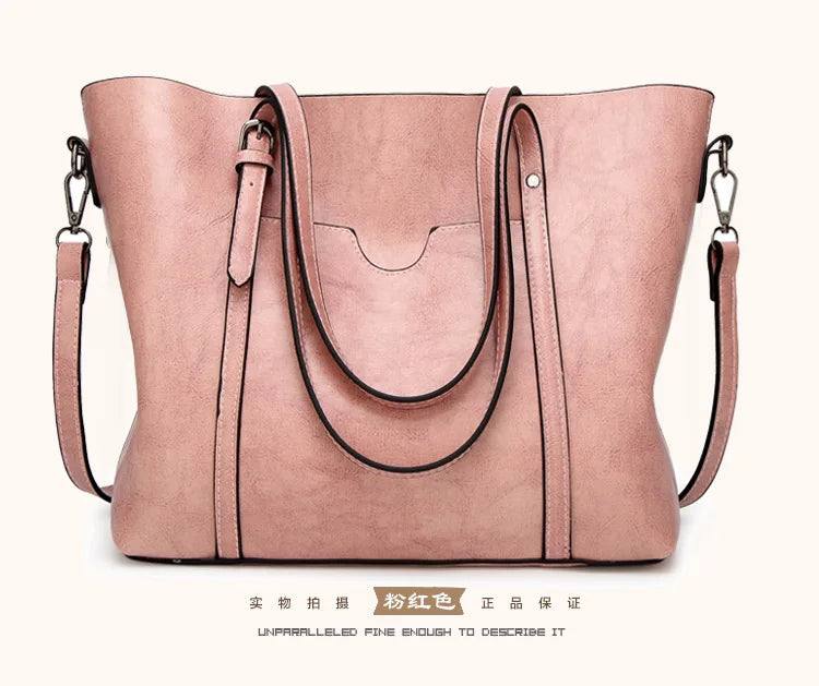 Women's Oil Leather Crossbody Bag Handbag Shoulder Messenger Tote Satchel Purse