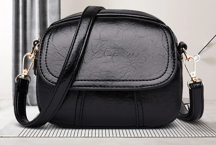 Women's Leather Clutch Bag Patchwork Crossbody Messenger Shoulder Bag