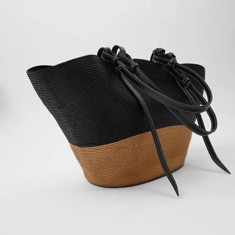 Women's Straw Shoulder Bag Shopper Knitting Beach Summer Handbags