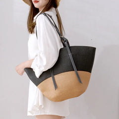 Women's Straw Shoulder Bag Shopper Knitting Beach Summer Handbags
