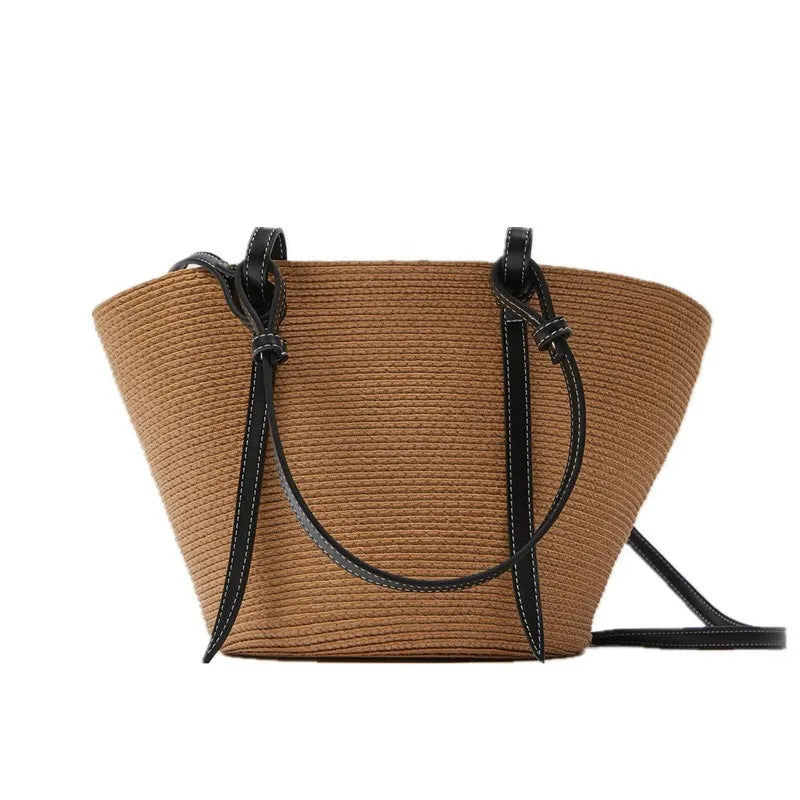 Women's Straw Shoulder Bag Shopper Knitting Beach Summer Handbags