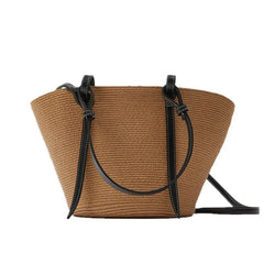 Women's Straw Shoulder Bag Shopper Knitting Beach Summer Handbags