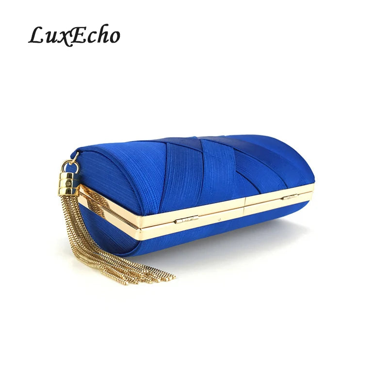 Teal Bride Wedding Purse Girl's Clutches Evening Bags with Chains Shoulder Strap